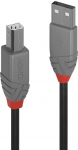 Juhe Lindy Anthra Line USB 2.0 A male, USB 2.0 B male, 0.5 m, must
