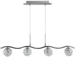 Valgusti rippuv Candellux Starlet 34-85750, G9, 4 x 40 W, l&auml;bipaistev v. / h&otilde;be v., 9 x 9 cm