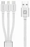 Juhe Swissten, Micro USB/USB/Apple Lightning/USB-C, 120 cm, valge v.