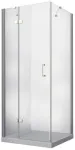 Du&scaron;ikabiin Besco Viva VKL-90-195-C, ruudukujuline, aluseta, 90 cm x 90 cm x 195 cm, l&auml;bipaistev v./kroom v./karastatud