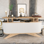 Konsoollaud Kalune Design Stor, pruun v./valge v., 43 cm x 150 cm x 75 cm