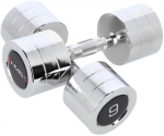 Raskuste komplekt HMS Chrome Dumbbells, 2 x 9 kg