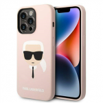 Telefoni &uuml;mbris Karl Lagerfeld KLHMP14LSLKHLP, Apple iPhone 14 Pro, roosa v.