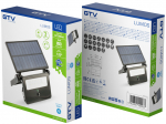 Seinapealne p&auml;ikesepaneeliga valgusti GTV LUMOS, 10W, IP65, must v.