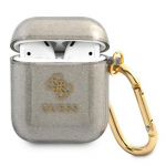K&otilde;rvaklappide &uuml;mbris Guess Apple AirPods 1/2 Gen, l&auml;bipaistev v./must v.