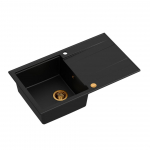 K&ouml;&ouml;givalamu Quadron Evan 111, graniit, 86 cm x 50 cm x 21 cm, must v./vask v.