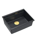 K&ouml;&ouml;givalamu Quadron Logan 100, graniit, 59 cm x 45 cm x 21.5 cm, kuldne v./must v./hall v.