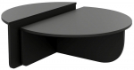 Kohvilaudade komplekt Kalune Design Podium, must v., 90 cm x 90 cm x 30 - 35 cm, 2 tk