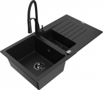 K&ouml;&ouml;givalamu koos kraaniga Mexen Matias Aster, graniit, 90 cm x 50.5 cm x 20 cm, must