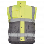 Vest meeste Cerva Hellin HV, kollane/hall, XL suurus