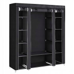 Riidekapp Songmics LSF03H, must v., 150 cm x 45 cm x 175 cm
