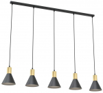 Valgusti rippuv Emibig Rosa 1388/5, E14, 5 x 10 W, must v.