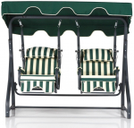 Aiakiik Kalune Design Daisy 2, valge v./must v./roheline v., 110 cm x 200 cm x 165 cm