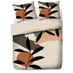 Voodipesukomplekt Homla Tierra, must/oranž/pruunikas, 160 x 200 cm