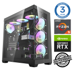 Statsionaarne arvuti Intop AMD Ryzen 5 7500F, DDR5 64 GB, SSD+HDD 1 TB 2 TB, Nvidia GeForce RTX 5070 12 GB GDDR7