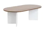 Kohvilaud Nordure Sable, pruun v./valge v., 60 cm x 119 cm x 40 cm