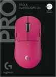 Juhtmevaba m&auml;nguhiir Logitech Pro X Superlight 2c (910-007546), 2.4 ghz wireless, roosa v.