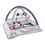 Tegevusmatt, pallidega Play Gym ZA5826, 78 cm x 78 cm, valge v./must v.