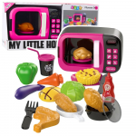 Laste majapidamisseade, mikrolaineahi Lean Toys My Little Home, must/roosa