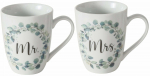 Tasside komplektid Boltze Eukana Mr & Mrs, valge v./roheline v., 0.33 l