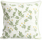 Dekoratiivpadjap&uuml;&uuml;r Homla Sula 735844, valge v./roheline v., 45 cm x 45 cm