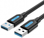 Juhe Vention CONBD, 2 x USB Type A, 50 cm, must v.
