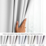 Pimendav kardin Restilo Blackout, valge v., 140 cm x 245 cm (kahjustatud pakend)