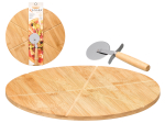 Serveerimiskomplekt, pitsal&otilde;ikur l&otilde;ikelauaga Kinvara 13499, &Oslash; 35 cm, 2 tk, Pruun v./H&otilde;be v.