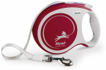 Automaatne jalutusrihm Flexi Comfort Plus 046104, punane v./hall v., L