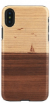 Telefoni &uuml;mbris Man&Wood, pruun v./must v., Apple
