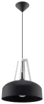 Valgusti rippuv Sollux Casco SL.0389, E27, 1 x 60 W, valge v./must v. / valge v.