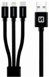 Juhe Swissten, Micro USB/USB/Apple Lightning/USB-C, 120 cm, must v.