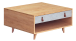 Kohvilaud Kalune Design Brida, tamm v./hall v., 80 cm x 80 cm x 40 cm