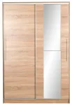 Riidekapp Kalune Design SWD-512-SN-2, sonoma tamm v., 120 cm x 40 cm x 187 cm, peegliga