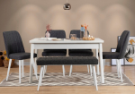 S&ouml;&ouml;gitoa komplekt Kalune Design Costa 1053 - 2 B, valge v./antratsiit v.