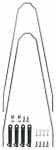 Poritiibade kinnitused SKS Velo 55 Cross U-Stays MUDG316, metall, h&otilde;be, 2 tk
