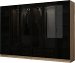 Riidekapp Kalune Design Kale 7651, pruun v./must v., 270 cm x 52 cm x 210 cm