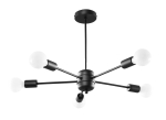 Valgusti rippuv Sollux Lango 5 SL.1022, E27, 5 x 60 W, must v. / must v.