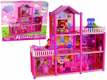 Nukumaja Lean Toys Holiday Villa 14764, roosa/mitmev&auml;rviline