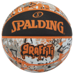 Korvpalli pall Spalding Graffiti, 5 suurus, valge v./must v./oranž v.