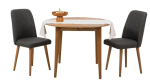 S&ouml;&ouml;gitoa komplekt Kalune Design Vina 1053, antratsiit v./puidu v.