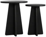 Kohvilaudade komplekt Kalune Design Mushroom 2, must v., 40 cm x 40 cm x 50 cm, 2 tk