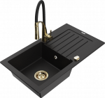 K&ouml;&ouml;givalamu koos kraaniga Mexen Pablo Aster, graniit, 75.2 cm x 43.6 cm x 16.1 cm, kuldne/must