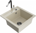 K&ouml;&ouml;givalamu koos kraaniga Mexen Vito, graniit, 49 cm x 52 cm x 21 cm, beež