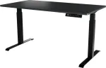 Arvutilaud reguleeritava k&otilde;rgusega Cama Meble Moon Long, 150 cm x 80 cm, 72 - 120 cm, antratsiit v./must v.