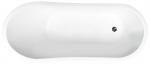 Vann, teisaldatav Besco Gloria, 150 cm x 66 cm x 78 cm, ovaalne, valge/kroom