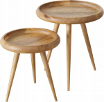 Kohvilaudade komplekt Boltze Herve, pruun v., 42 - 53 cm x 53 cm x 47 - 58 cm, 2 tk