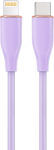 Juhe Gembird Premium silicon USB Type-C Male, Lightning Male, 1.5 m, violetne