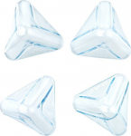 Nurgakaitse Akuku A0652, 3 cm, &Oslash; 3 cm, l&auml;bipaistev v., 4 tk