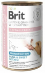M&auml;rg koeratoit Brit Veterinary Diet Hypoallergenic Monoprotein Tuna, tuunikala, 0.4 kg
